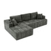 L - Shaped Sectional Sofa With Cup Holders & Side Pockets Home Essentials