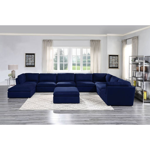 Crosby - Modular Armless Chair - Blue Fabric ACME