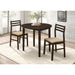 3 Piece Dining Set With Drop Leaf Table And Upholstered Chairs Furniture Max