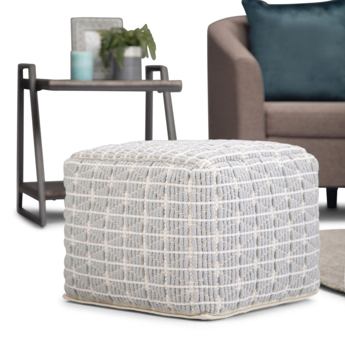 Noreen - Upholstered Square Pouf Simpli-Home