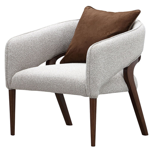 Houston - Accent Chair - Pebble / Walnut Michael Amini