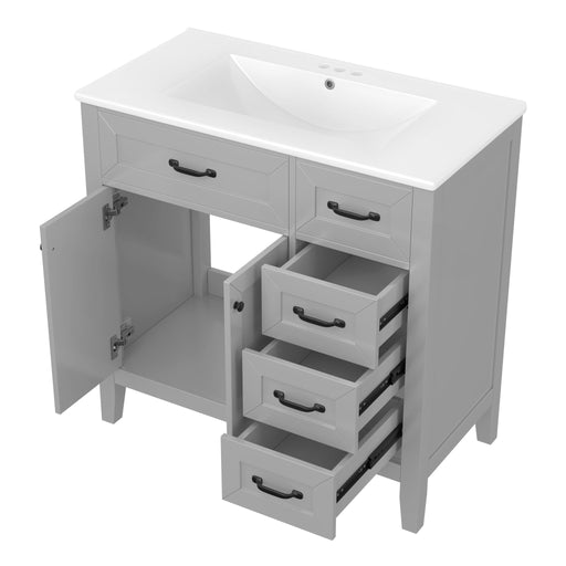 Modern Bathroom Vanity With Sink, Freestanding Design With Drawers And Doors Hearth and Haven