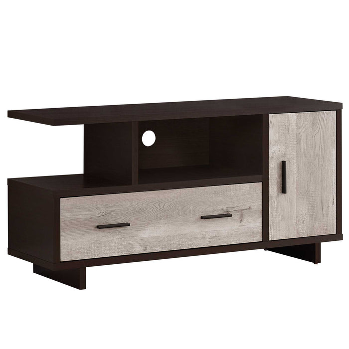 Cabinet Enclosed Storage, TV Stand - Brown