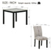 Modern 4 Person Dining Table Set With 4 Chairs Home Essentials