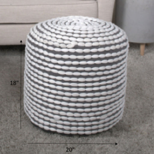 River - Handcrafted Cylindrical Pouf Water Resistant Fabric Daily Nest
