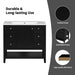 36" Bathroom Vanity Base With 2 Cabinet And 3 Drawers - Black Hearth and Haven