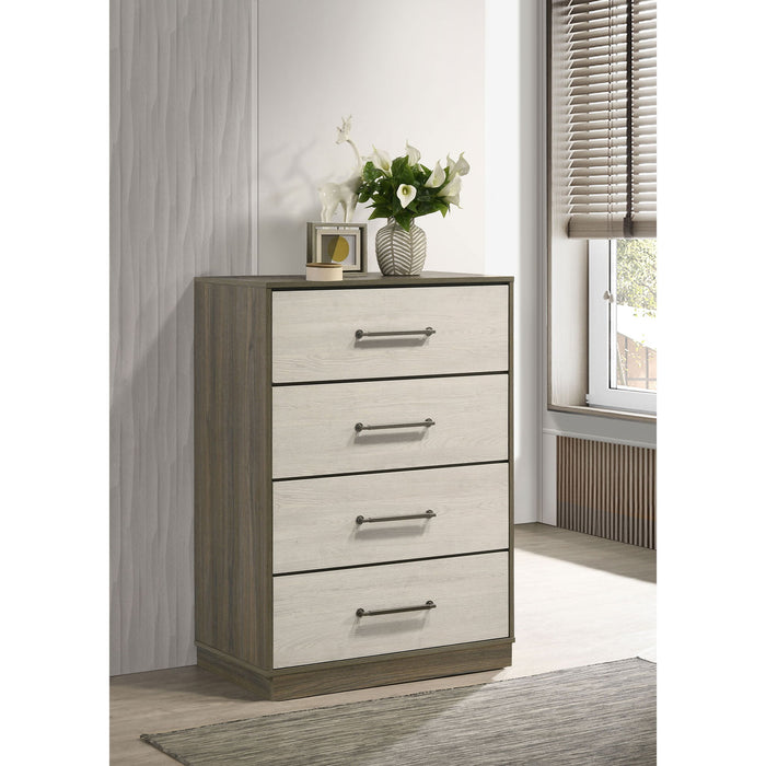 Edmondson - 4 Drawer Chest - Natural / Gray Furniture Max