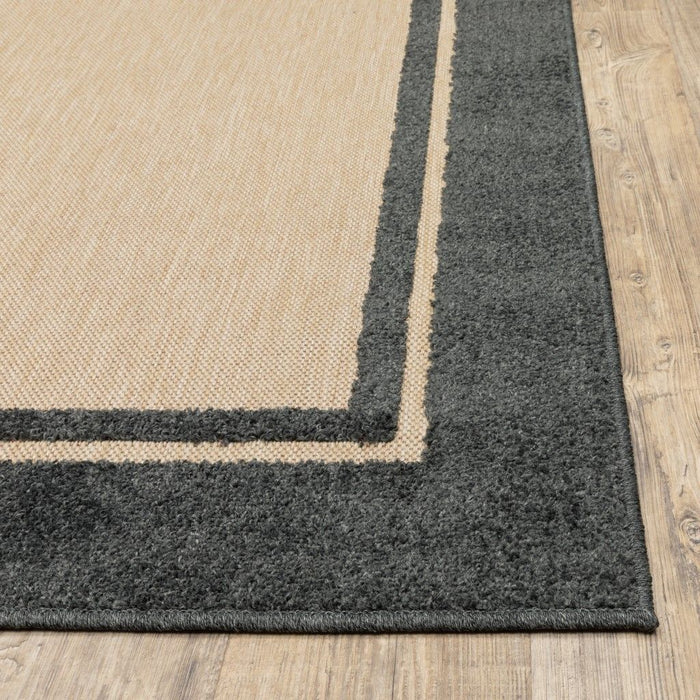 5' X 8' Indoor Outdoor Area Rug - Beige