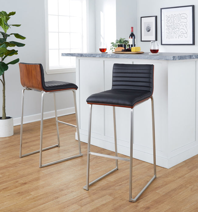 Mason Mara - Contemporary Fixed Height Barstool (Set of 2) Lumi Source
