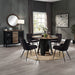 Zudora - Round Dining Table - Antique Oak & Black ACME