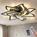 32" Flower Ceiling Fan With LED Dimmable Light, Low Profile Flush Mount Fan With Remote Control, 6 Speeds Daily Nest