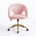 Ty - Office Adjustable Swivel Chair With Lumbar Support - Pink Home Essentials