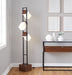 Bento - Contemporary Floor Lamp - Black / Walnut / White Lumi Source