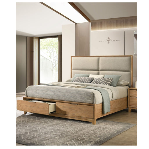 Contemporary Storage Platform Bed With Ultra Plush Headboard Home Essentials