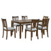 Kitchen Dining Set, Rectangular Dining Table With Upholstered Chairs Home Essentials