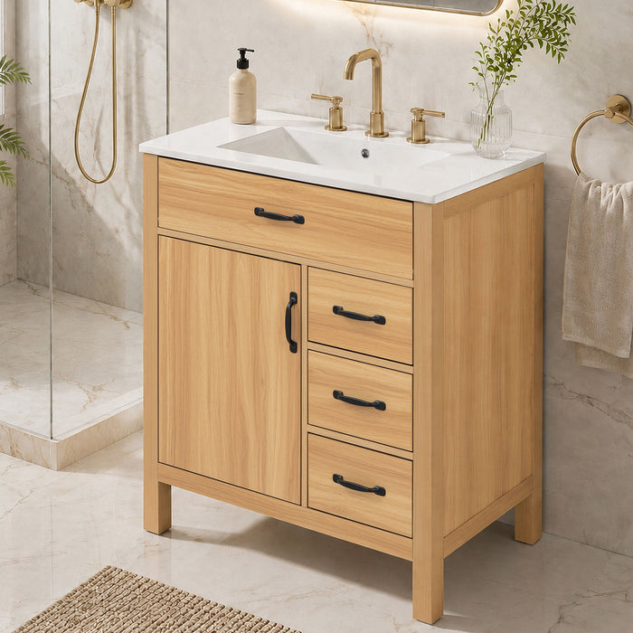 Modern Traditional Bathroom Vanity With Sink Hearth and Haven