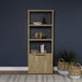 Noriega - 3 Shelf Media Tower With Open Shelves And Hidden Cabinet Storage - Mango Color Furniture Max