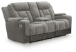 Mixed Motion - Power Reclining Loveseat With Console / Adjustable Headrest Signature Design by Ashley®