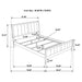 Full Panel Bed With Tufted Headboard Frame - Brown Furniture Max