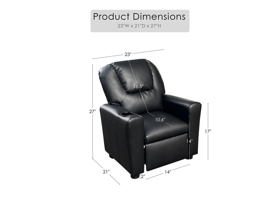 Marisa - Kids Recliner Chair With Cupholder Lilola Home