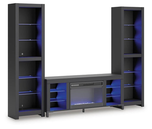 Cayberry - 3-Piece Entertainment Center With Electric Fireplace - Black Signature Design by Ashley®