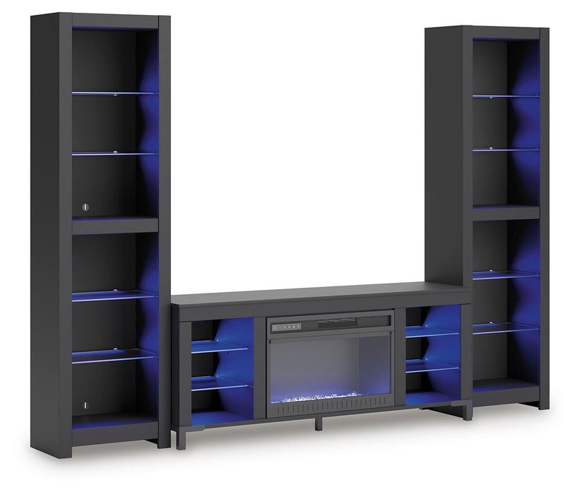 Cayberry - 3-Piece Entertainment Center With Electric Fireplace - Black Signature Design by Ashley®