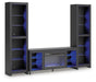 Cayberry - 3-Piece Entertainment Center With Electric Fireplace - Black Signature Design by Ashley®
