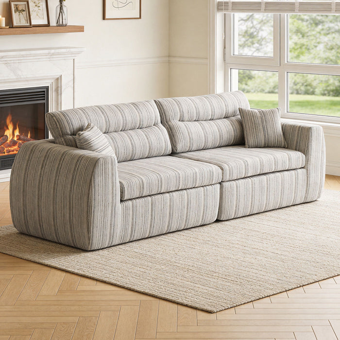 3 Seater, Couch With Throw Pillows For Living Room Home Essentials