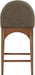 Waldorf - Boucle Stool With Brown Legs Meridian Furniture
