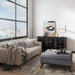 Owen - Square Coffee Table Storage Ottoman - Slate Gray Simpli-Home