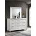 9 Drawer Dresser With LED Mirror, Touch Activated Lighting - White Furniture Max