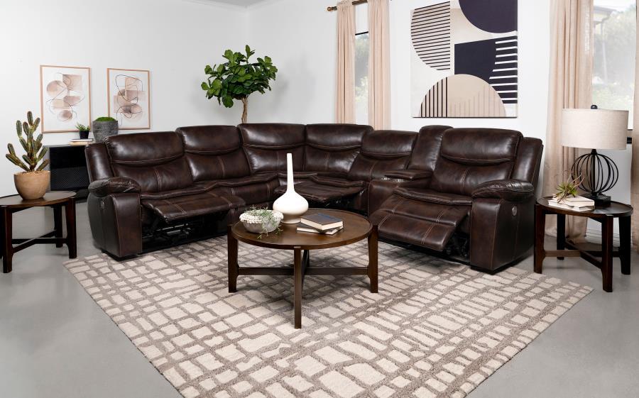 Sycamore - LAF Power Loveseat - Brown