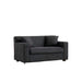 2 In 1 Lounge Chair With 4" Mattress & 2 Throw Pillows - Gray Home Essentials