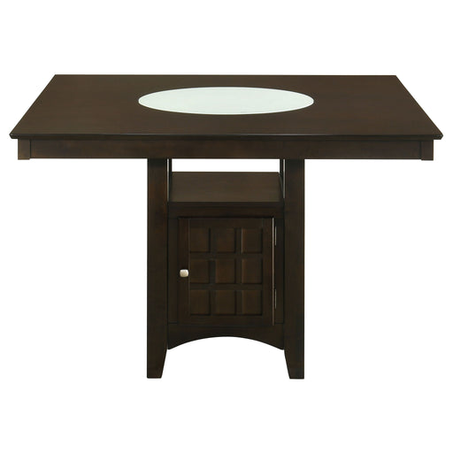 Tolland - Counter Height Dining Table With Storage Pedestal - Cappuccino Furniture Max