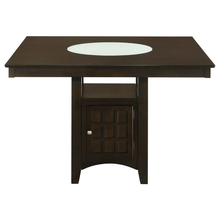 Tolland - Counter Height Dining Table With Storage Pedestal - Cappuccino Furniture Max