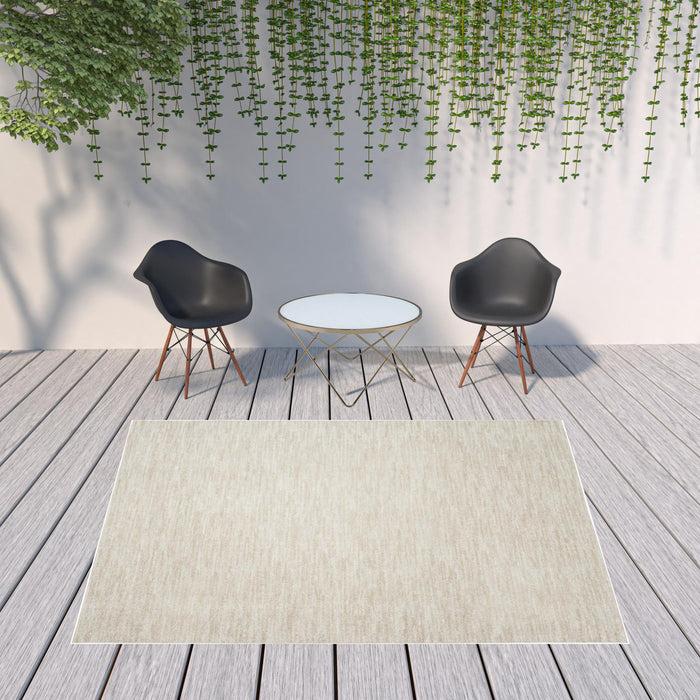 8' X 10' Non Skid Indoor / Outdoor Area Rug - Ivory / Beige