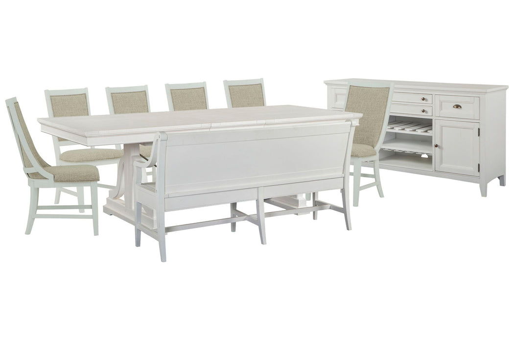 Heron Cove - Extendable Trestle Dining Table Set Magnussen Furniture