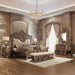 Constantine - Bench - Light Gold Synthetic Leather , Brown & Gold ACME