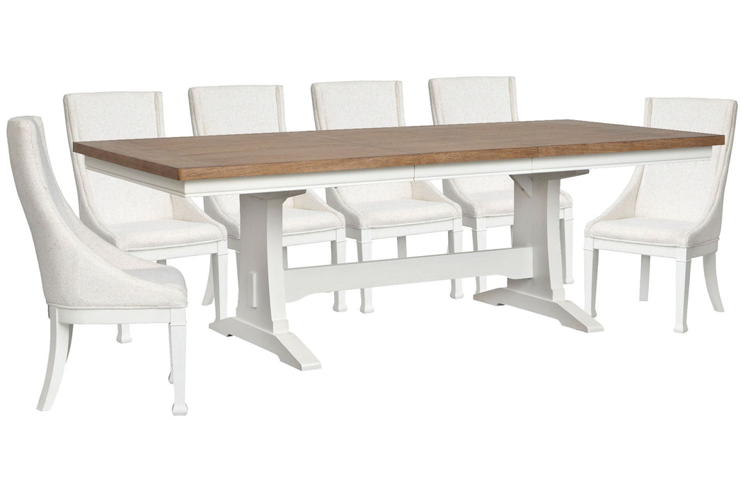 Kingston - Extendable Trestle Dining Table Set Magnussen Furniture