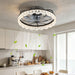 21" Caged Ceiling Fan With Remote Controlled Acrylic LED Lights - Antique Black Daily Nest