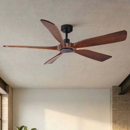 Ceiling Fan With Light And Remote Control, Noiseless, 6 Speeds Reversible, Quiet DC - Matte Black Daily Nest