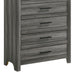 Denver - 5 Drawer Chest - Gray Matrix Furniture Group