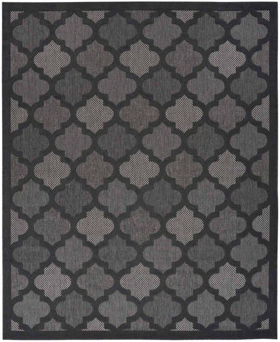 8' X 10' Area Rug Geometric Flatweave - Black