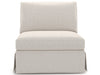 Henri - Skirted Armless Chair, Special Order - White Universal Furniture