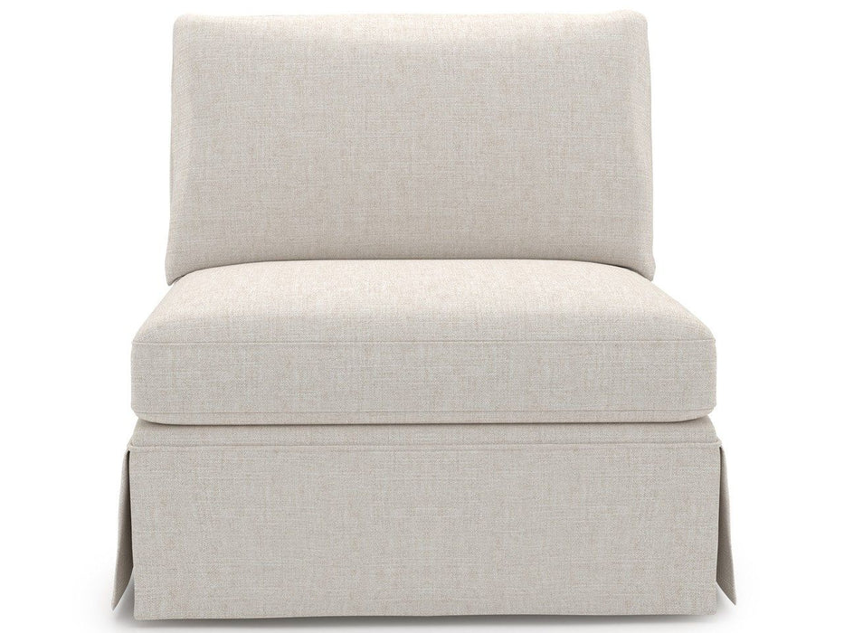 Henri - Skirted Armless Chair, Special Order - White Universal Furniture