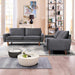Kent - 2 Piece Sofa & Loveseat Set For Living Room - Gray US Pride