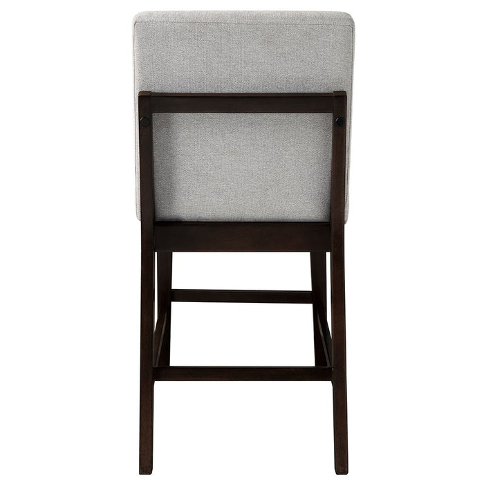 Edwyn - Counter Height Chair Set of 2) - Gray Linen & Espresso