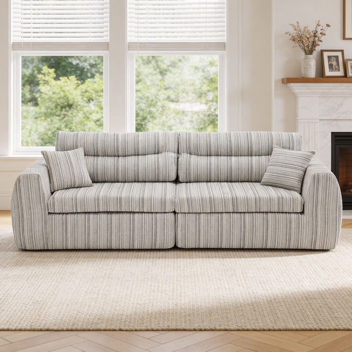 3 Seater, Couch With Throw Pillows For Living Room Home Essentials