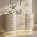 Flora - 9 Drawer Dresser With LED - Champagne Matrix Furniture Group