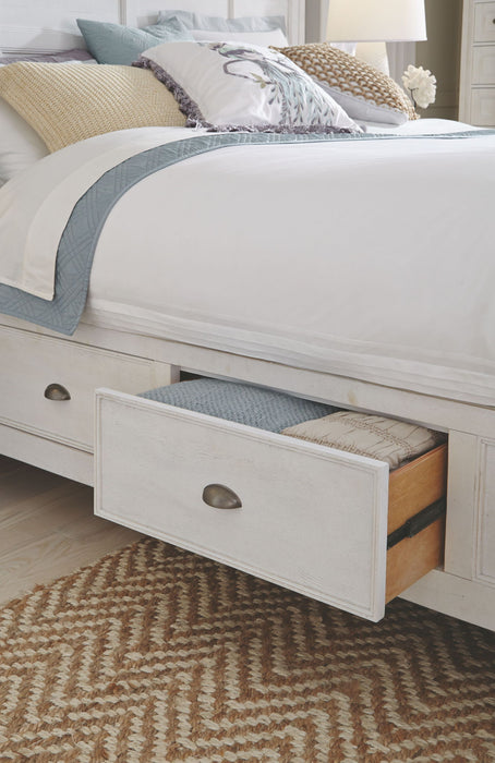 Heron Cove - Complete Panel Bed With Storage Rails Magnussen Furniture